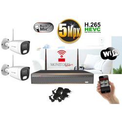   Monitorrs Security - Wifi IP kamerarendszer 2 kamerával 5 Mpix - 6121K2