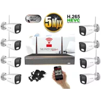   Monitorrs Security - Wifi IP kamerarendszer 8 kamerával 5 Mpix - 6121K8