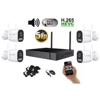   Monitorrs Security - Wifi IP kamerarendszer 4 kamerával 5 Mpix, aktív - 6123K4