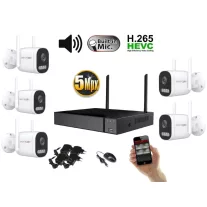   Monitorrs Security - Wifi IP kamerarendszer 5 kamerával 5 Mpix, aktív - 6123K5