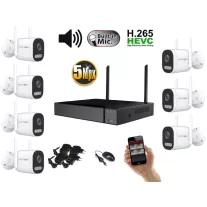   Monitorrs Security - Wifi IP kamerarendszer 7 kamerával 5 Mpix, aktív - 6123K7