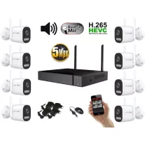   Monitorrs Security - Wifi IP kamerarendszer 8 kamerával 5 Mpix, aktív - 6123K8