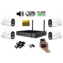   Monitorrs Security - Wifi IP kamerarendszer 4 kamerával 2 Mpix, aktív - 6124K4