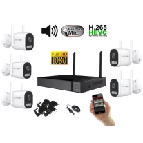   Monitorrs Security - Wifi IP kamerarendszer 5 kamerával 2 Mpix, aktív - 6124K5