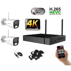   Monitorrs Security - Wifi IP 4K kamerarendszer 2 kamerával 8 Mpix. - 6125k2