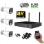 Monitorrs Security - Wifi IP 4K kamerarendszer 3 kamerával 8 Mpix. - 6125k3