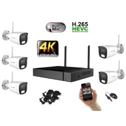   Monitorrs Security - Wifi IP 4K kamerarendszer 5 kamerával 8 Mpix. - 6125k5