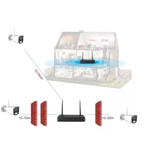  Monitorrs Security - Wifi IP 4K kamerarendszer 6 kamerával 8 Mpix. - 6125k6