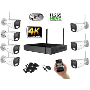 Monitorrs Security - Wifi IP 4K kamerarendszer 7 kamerával 8 Mpix. - 6125k7