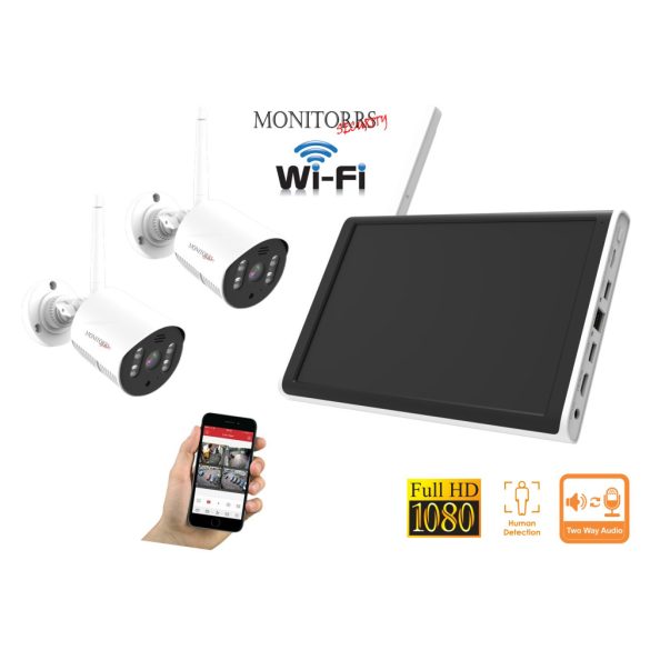 Monitorrs Security - Wifi All in One kamerarendszer 2 kamerával 3 Mpix - 6129K2
