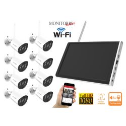   Monitorrs Security - Wifi All in One kamerarendszer 8 kamerával 3 Mpix - 6129K8