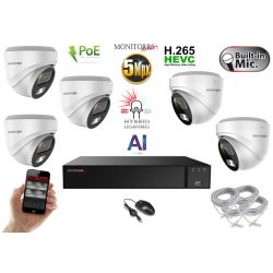   Monitorrs Security - AI Hybrid Light IP kamerarendszer 5 kamerával 5 Mpix WD - 6141k5