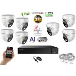 Monitorrs Security - AI Hybrid Light IP kamerarendszer 7 kamerával 5 Mpix WD - 6141k7