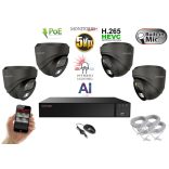 Monitorrs Security - AI Hybrid Light IP kamerarendszer 4 kamerával 5 Mpix GD - 6142k4