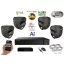 MS - AI Hybrid Light IP kamerarendszer 4 kamerával switchel 5 Mpix GD - 6142k4B