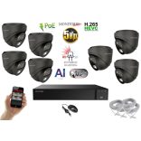Monitorrs Security - AI Hybrid Light IP kamerarendszer 7 kamerával 5 Mpix GD - 6142k7