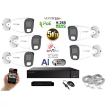   MS - AI Hybrid Light IP kamerarendszer 5 kamerával switchel 5 Mpix WT - 6143k5B