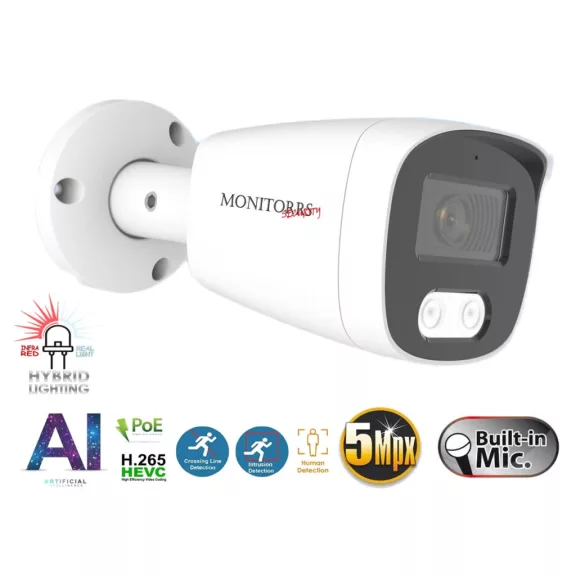 MS - AI Hybrid Light IP kamerarendszer 6 kamerával switchel 5 Mpix WT - 6143k6B MS - AI Hybrid Light IP kamerarendszer 6 kamerával switchel 5 Mpix WT - 6143k6B