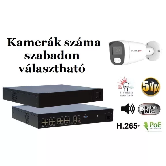 Monitorrs Security - AI Hybrid Light IP kamerarendszer 9-16 kamerával 5 Mpix WT - 6143k9-16 Monitorrs Security - AI Hybrid Light IP kamerarendszer 9-16 kamerával 5 Mpix WT - 6143k9-16