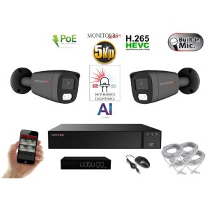 MS - AI Hybrid Light IP  kamerarendszer 2 kamerával switchel 5 Mpix GT - 6144k2B