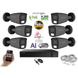   Monitorrs Security - AI Hybrid Light IP kamerarendszer 6 kamerával 5 Mpix GT - 6144k6