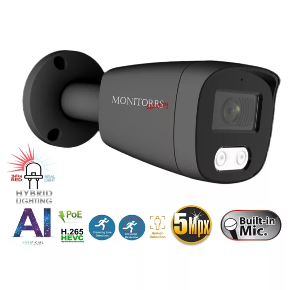MS - AI Hybrid Light IP kamerarendszer 8 kamerával switchel 5 Mpix GT - 6144k8B