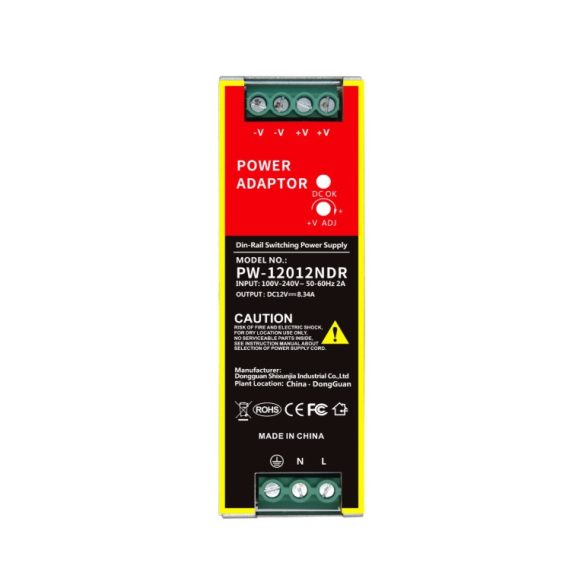 MS - 12012NDR Ipari tápegység 12V, 8.34A, 100W DIN csatlakozón - 6146
