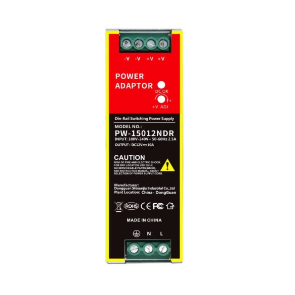 MS - 15012NDR Ipari tápegység 12V 10A 120W DIN - 6147