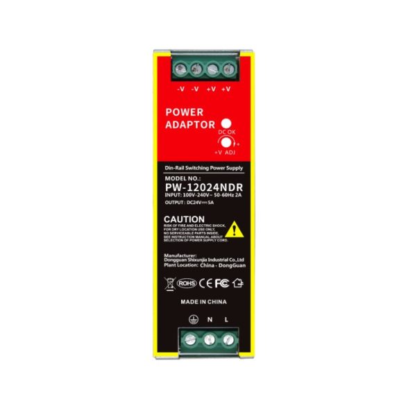 MS - 12024NDR Ipari tápegység 24V 6.25A 150W DIN - 6153