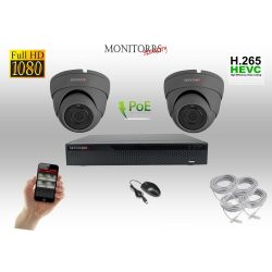   Monitorrs Security - IP Dóm kamerarendszer 2 kamerával 2 Mpix - 6169K2