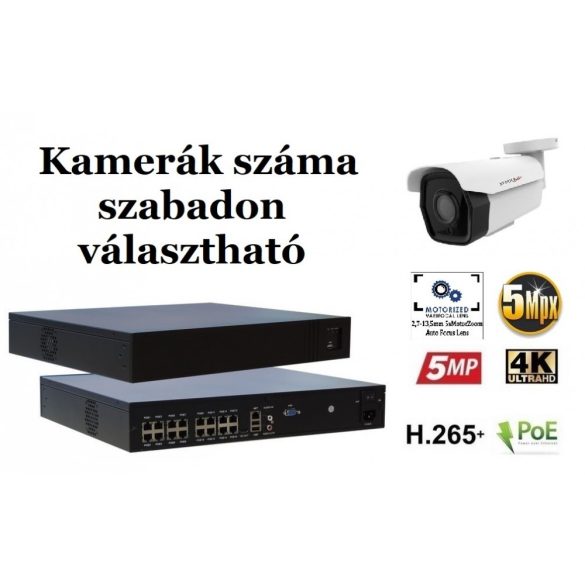 Monitorrs Security - AI IP park kamerarendszer 9-16 kamerával 5 Mpix - 6185K9-16