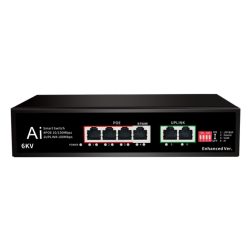   MS 1006B-A AI Hi-POE Switch 4x10/100Mbps Uplink:2x10/100Mbps, 60W - 6186