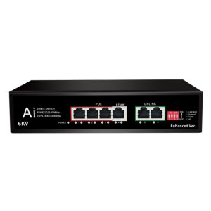 MS 04G20GB - A 4 Ports Full Gigabit AI Hi-POE Switch 4x10/100/1000Mbps Up.:2x1000Mbps 65W - 6189