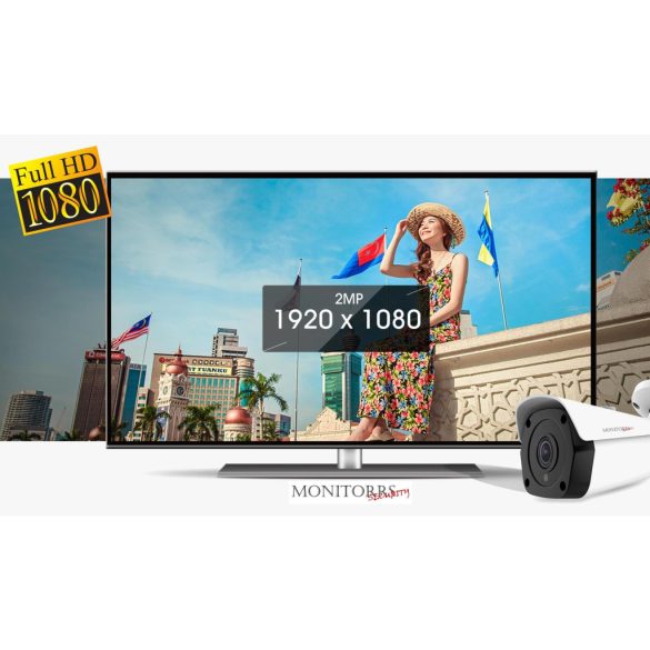 Monitorrs Security - AHD dóm kamerarendszer 4 kamerával 2 Mpix - 6196K4