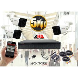   Monitorrs Security - AHD kamerarendszer 3 kamerával 5 Mpix - 6198K3