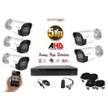 Monitorrs Security - AHD kamerarendszer 5 kamerával 5 Mpix - 6198K5