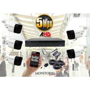Monitorrs Security - AHD kamerarendszer 5 kamerával 5 Mpix - 6198K5