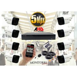   Monitorrs Security - AHD kamerarendszer 8 kamerával 5 Mpix - 6198K8