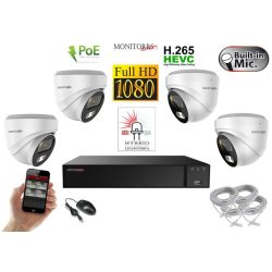   Monitorrs Security - Hybrid Light IP kamerarendszer 4 kamerával 2 Mpix WD - 6211K4