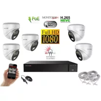   Monitorrs Security - Hybrid Light IP kamerarendszer 5 kamerával 2 Mpix WD - 6211K5