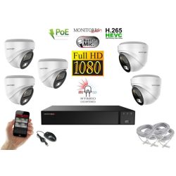   Monitorrs Security - Hybrid Light IP kamerarendszer 5 kamerával 2 Mpix WD - 6211K5