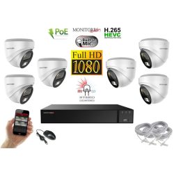   Monitorrs Security - Hybrid Light IP kamerarendszer 6 kamerával 2 Mpix WD - 6211K6