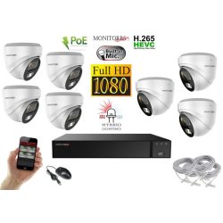   Monitorrs Security - Hybrid Light IP kamerarendszer 7 kamerával 2 Mpix WD - 6211K7