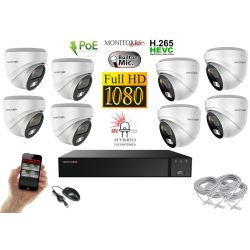   Monitorrs Security - Hybrid Light IP kamerarendszer 8 kamerával 2 Mpix WD - 6211K8
