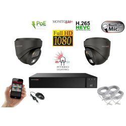   Monitorrs Security - Hybrid Light IP kamerarendszer 2 kamerával 2 Mpix GD - 6212K2