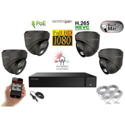   Monitorrs Security - Hybrid Light IP kamerarendszer 4 kamerával 2 Mpix GD - 6212K4