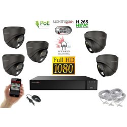   Monitorrs Security - Hybrid Light IP kamerarendszer 5 kamerával 2 Mpix GD - 6212K5