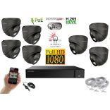 Monitorrs Security - Hybrid Light IP kamerarendszer 7 kamerával 2 Mpix GD - 6212K7