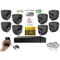   Monitorrs Security - Hybrid Light IP kamerarendszer 8 kamerával 2 Mpix GD - 6212K8