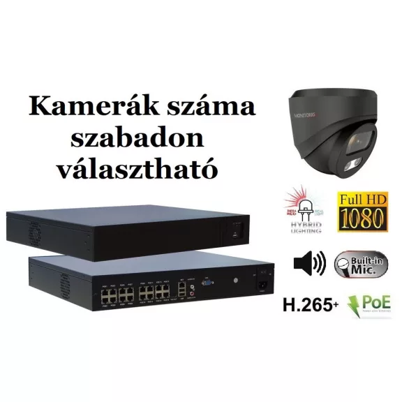 Monitorrs Security - Hybrid Light IP kamerarendszer 9-16 kamerával 2 Mpix GD - 6212K9-16 Monitorrs Security - Hybrid Light IP kamerarendszer 9-16 kamerával 2 Mpix GD - 6212K9-16